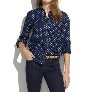 Madewell Dotted Boyshirt Chambray Denim